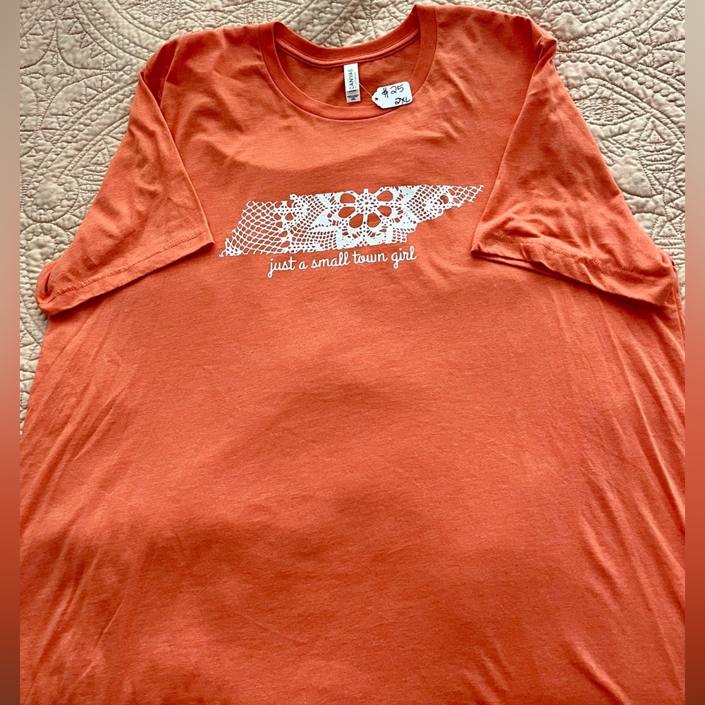 Orange SS t-shirt, Bella Canvas brand.  Very soft material!  NWT